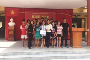 Học sinh trường THCS thị trấn Văn Giang tham dự giải điền kinh học sinh năm 2020